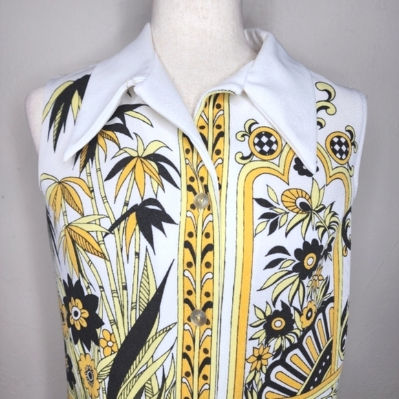 Vintage Couture‎ 60's Mod Groovy Flower Power Shift Dress/Tunic - Picture 3 of 8